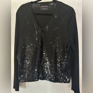 Michael Simon Black Sequin Cardigan